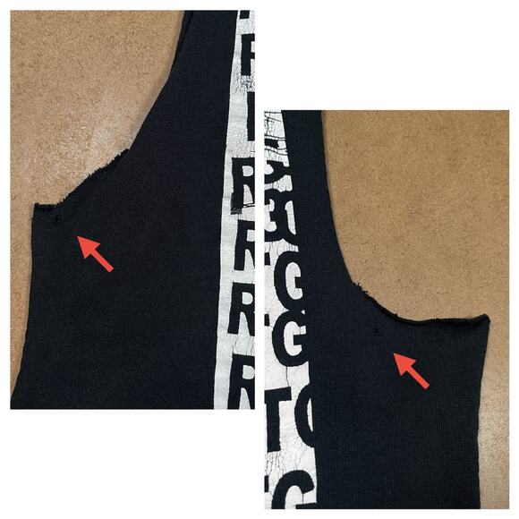 Rontgen Raw Punk Band Kopflos Chopped TShirt Cutoff Sleeveless Tank Tee Thrashed - Picture 15 of 16